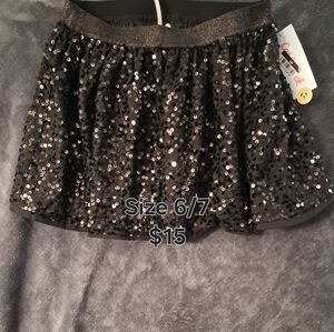 Kids Black Sequin Skirt - Unbranded